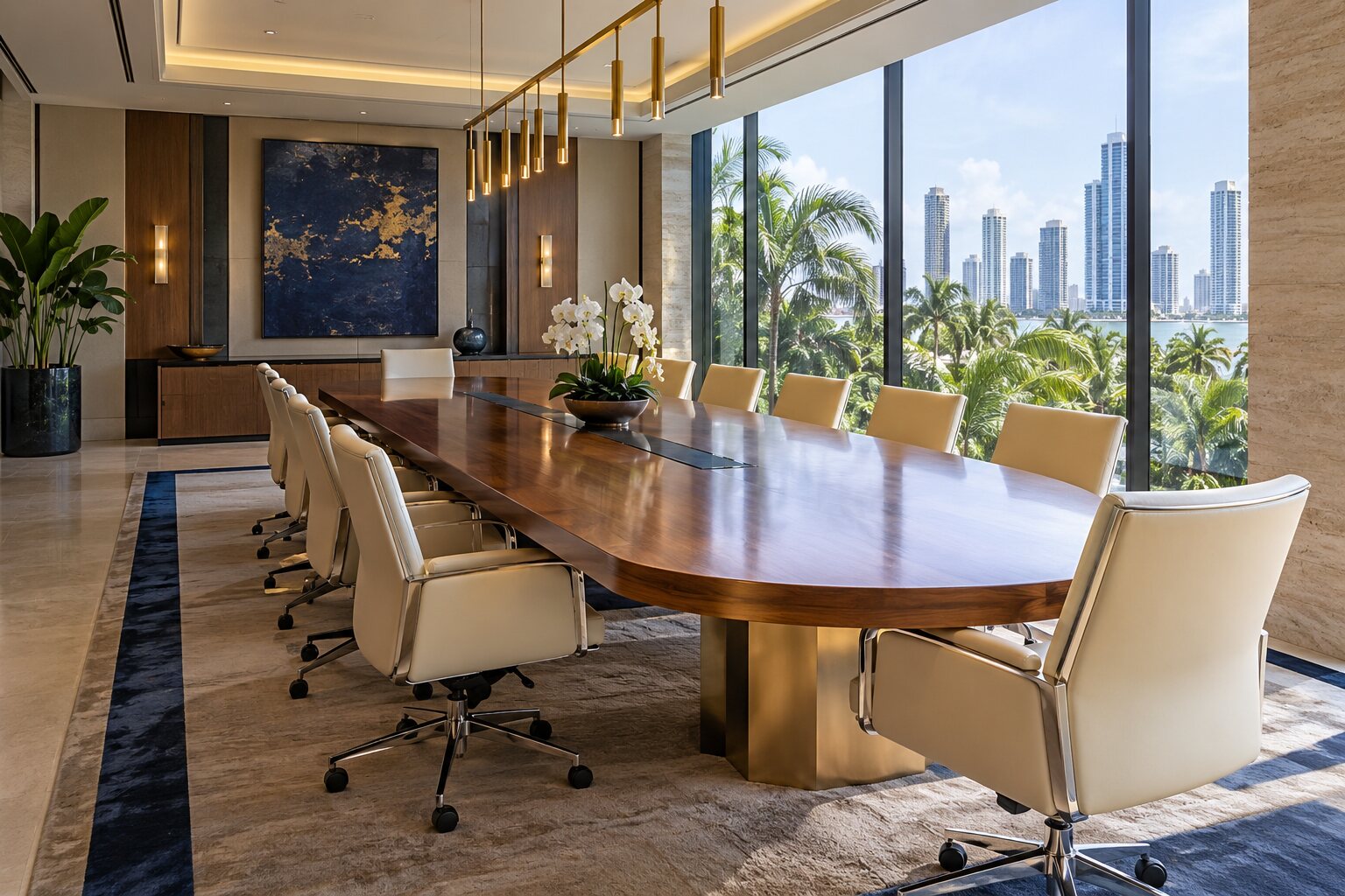Professionals collaborating around a table